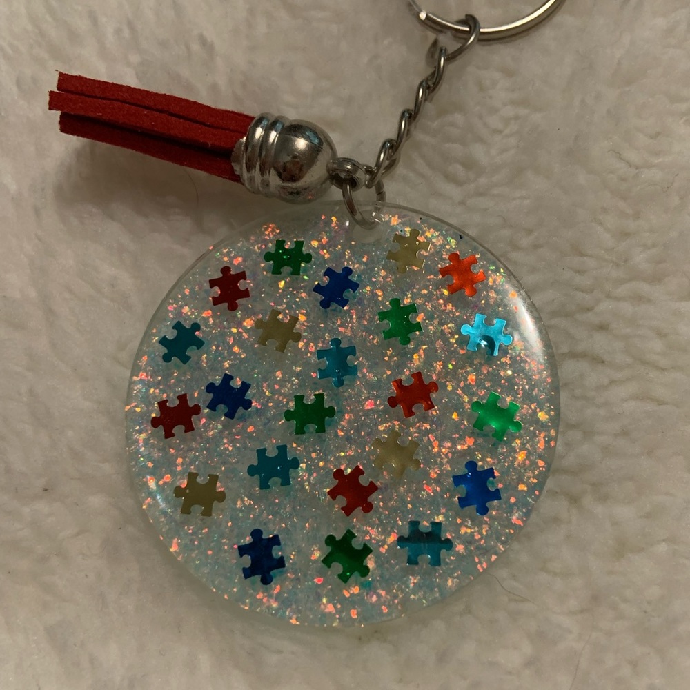 Handmade resin keychain